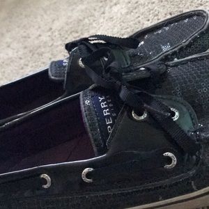 Black, sequin Sperry’s.